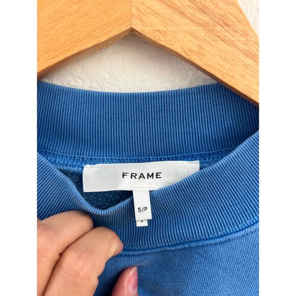 Frame Vintage La Sweatshirt in Washed Bright Blue S - Picture 5 of 10